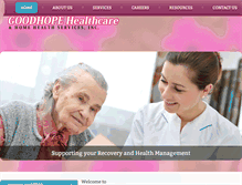 Tablet Screenshot of goodhopehomehealthcare.com